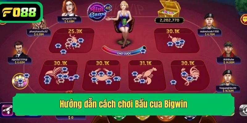 Hướng dẫn cách chơi Bầu cua Bigwin