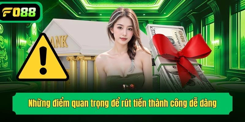 Những điểm quan trọng để rút tiền thành công dễ dàng